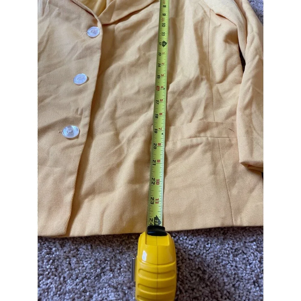 Vintage‎ Norton McNaughton Women's Yellow Blazer Size 12P Button Down Office
